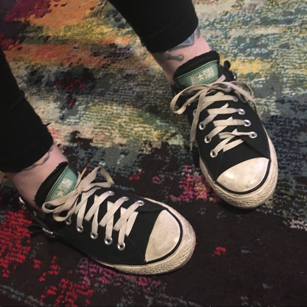 Converse all star skate punk rockabilly shoes sz 9